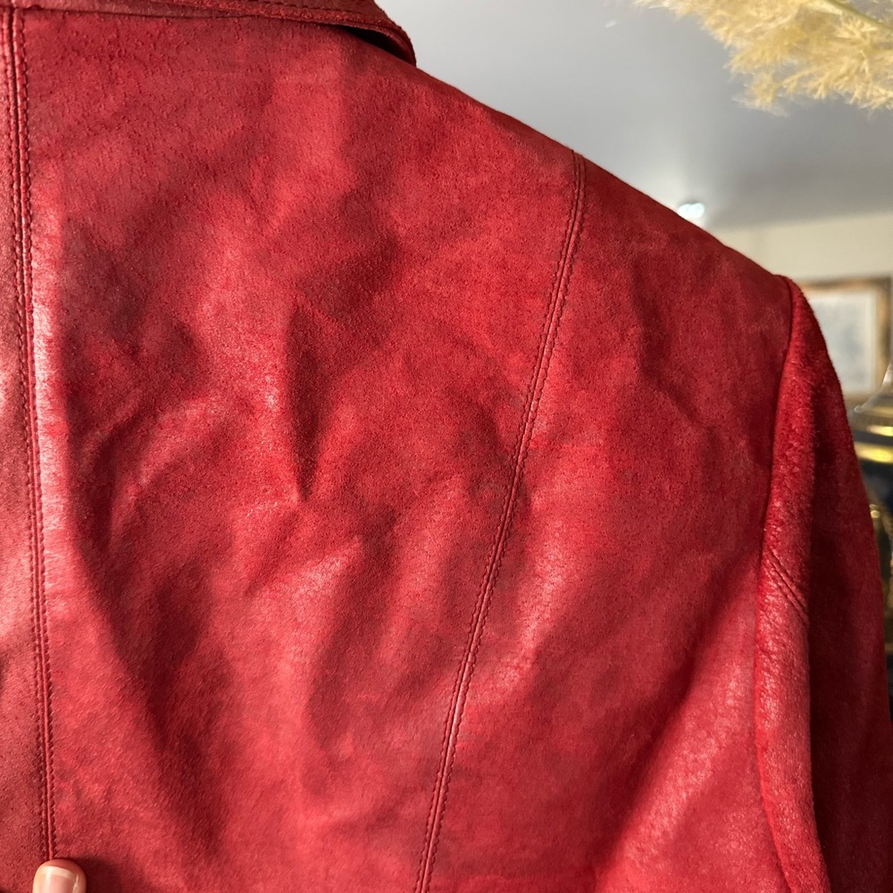 Adler Collection Women’s Red Genuine Leather Zipper Jacket Classic Stylish - Picture 7 of 12